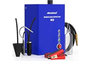 MRCARTOOL Macchina del Fumo EVAP con Pompa ad Aria Incorporata, Rilevatore di Perdite del Sistema Carburante per Auto 12V, Diagnostico per Perdite di Carburante con Misuratore del Livello dell'olio