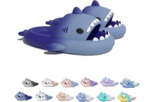 CHAGOO Sharky Chanclas, Cloud Shark Slides, Shark Pantuflas Sandalias para Mujeres Hombres Zapatos de Baño Antideslizantes Pantuflas de Ducha
