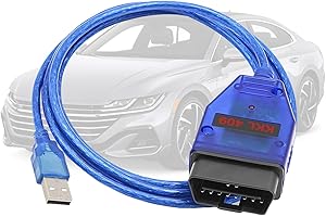 AMHTDOL KKL 409.1 cavo USB con Chip originale FTDI FT232RL per V w,Audi,Seat,Volk swagen,Skoda Vehicles dal 1996 oltre,Car ECU Scan Tool OBD2 to USB Cable for V AG-COM Windows XP Diagnostic Software