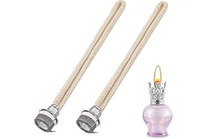 Errshing 2 Pezzi Stoppino Lampada Catalitica Compatible with Berger Lampe Stoppino, Naturale Cotone Stoppino Lampada Bruciatore per Fragranza Bruciatore Lampada ad Olio Berger-Lampade