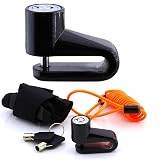 Disc Lock Motorcycle Bicycle Disc Lock Reminder Carrying Bag with Rope Anti-Theft Security