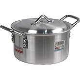 Aluminium Cooking Pot Casserole Kitchen Dish with Lid and Side Handles (Pot 22cm 4.15L)