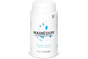 Nutripure | Magnésium Bisglycinate + Taurine & Vitamine B6 | Haute Absorption & Concentration | Anti-Fatigue | 100% Vegan | 60 gélules végétales | Cure de 1 mois | Made in France