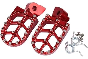 FUNFOB Fußrasten Für Beta RR 125-300 2T 4T Für X Trainer 250 Motorrad Zubehör Aluminium Rot