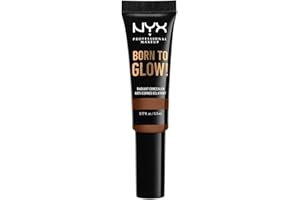 ‎NYX PROFESSIONAL MAKEUP NYX Professional Makeup Born to Glow Radiant Concealer, Schillerndes Finish, Reduktion von Augenringen, Highlighten und Contouring, Vegane Formel, Farbton: Cappuccino