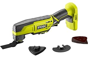 Ryobi Akku-Multitool (18 V, Oszillationswinkel 3°, 20000 min-1, LED-Beleuchtung, inkl. Zubehör, ohne Akku) R18MT3-0