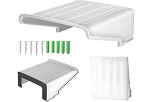 CTXSumTec Sun Rain Shade Camera Cover Outdoor, CCTV Security Camera Top Shield Protective Roof for CCTV Surveillance Camera Hikvision/Nest/Ring/Arlo/Dome/Bullet/Bell (Square Shapped White Cover)