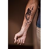 BearPear Kurt D&ouml;vmesi, Wolf Tattoo, Ge&ccedil;ici D&ouml;vme, Erkek Ge&ccedil;ici D&ouml;vme