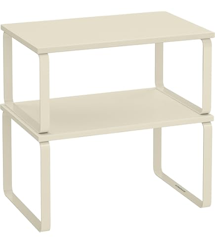 Uitbreidbaar kastrek, 66 cm, stapelbaar keukenrek, organizer, keukenkruidenrek, voorraadkast, verstelbare kastorganizer, opbergrek voor keuken en kantoor (1 stuks wit M Uitbreidbaar kastrek, 66 cm, stapelbaar keukenrek, organizer, keukenkruidenrek, voorraadkast, verstelbare kastorganizer, opbergrek voor keuken en kantoor (1 stuks wit M