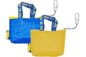 PHCOZY 2 Pcs Mini Tasche Tüte Reißverschluß Kette für Schlüsselbund