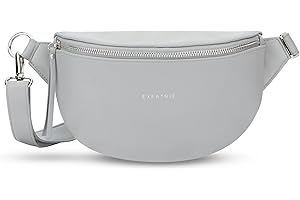 Expatrié Marsupio Donna Grigio - Alice Small - Borsa per Festival, Viaggi e Uso Quotidiano In Pelle Vegana - Piccolo Borsello Elegante alla Moda - Impermeabile