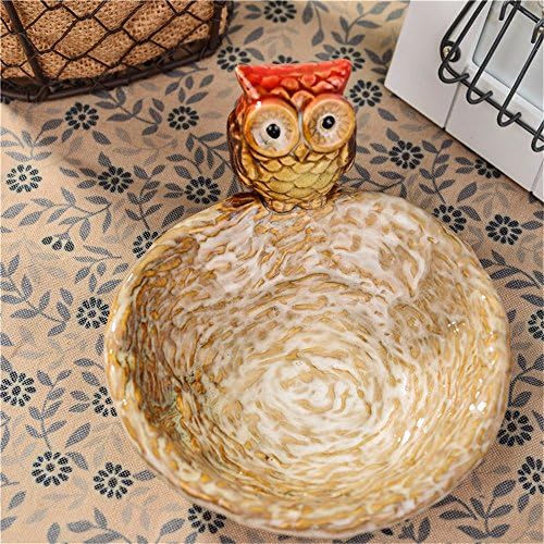 Creative personality European ceramic owl ashtray home desktop Decoration