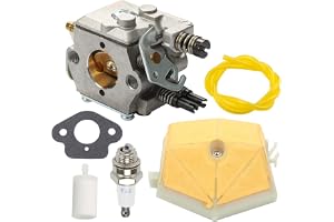Ewillownm kompatibel med 503281504 förgasare för Husq 51 55 Motorsåg WT-170-1 WT-170 Carb med 503608301 Tune-Up Kit för luftf