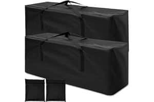 CIVG 2Pcs Grand Sac de Rangement,210D Oxford Tissu,Sac de Rangement pour Sapin de Noël,Sac de Rangement pour Coussin de Jardin,Housses de Coussin D'extérieur pour Couvertures,Tentes(122×39×55 cm)