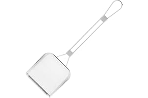 Ciieeo Stainless Steel Fat Skimmer Spoon Square Fine Mesh Strainer Ladle Hot Pot Skimmer with Long Handle for Skimming Cooking Frying Grease Gravy and Foam