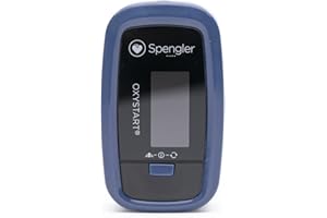 Oxymètre de doigt SPENGLER Oxystart, Oxymètre de Pouls Digital Portable, Facile à Utiliser, Fiable et Précis, Compact et Léger (Bleu Myrtille)