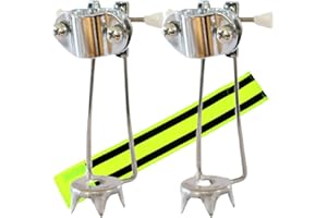 ‎OLANMARP Eiskralle mit Zackenkranz – Hochklappbar, Für alle Stöcke & Unterarmgehstützen (16-25mm) | Bestmöglicher Halt auf EIS & Schnee | Leichte Montage | + Olanmarp Armband mit Streifen