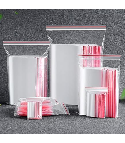 200 Bustine In Plastica Richiudibili Trasparenti 13x19cm 100µm - Alimentari, Per Alimenti, Cerniera Zip