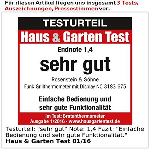 Rosenstein & Söhne Funk-Brat-/Grillthermometer mit XXL-Display - 4