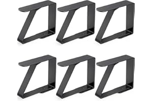 EZRANOVA Clips de nappe Nappe en acier inoxydable et noire Pince pour table familiale Pique-nique, fête, mariage (5 x 4 cm)
