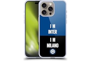 Head Case Designs Licenza Ufficiale Inter Milan Inter Milano Logo Custodia Cover in Morbido Gel Compatibile con Apple iPhone 16 PRO Max