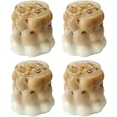VIVALUXE Şeffaf Kabarcıklı Cam Bardak 7 cm, Kalın Cam Mini Su, Kahve, Kola ve Meşrubat Bardağı, 4&rsquo;l&uuml; Set, Dayanıklı, Modern, 