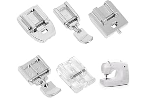 CAIHINIER 5 Stück Multifunktions Nähfuß,Reißverschluss-Nähfuß Unsichtbar/verdeckt/breit/schmal/durchsichtig,Nähmaschinen Zubehö für Nähmaschine von W6, Brother, Singer, Privileg, Janome, Husqvarna und mehr