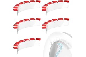 BAVOOTY Toiletten Spritzschutz,Universeller Urinschutz für Toilettensitz,Urinabweiser Verhindert das Verschütten von Urin, für Runde und Ovale Toiletten,Transparenter Töpfchentraining Pee Spritzschutz (5)