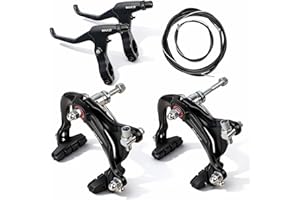CYSKY Set Freni Bici, Pinze Freno Anteriori e Posteriori Tipo C, Include Cavi Interni ed Esterni e Kit di Leve dei Freni per Biciclette da Strada MTB.