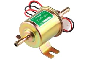 adadad Heavy Duty Pompe à Carburant éLectrique MéTal. Universal Automotive Modified HEP-02A 12v. Convient Pour L'Essence Et Le Diesel. (doré)