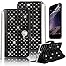 Produktbild Sony Xperia Z5 Compact Hülle,Sony Xperia Z5 Compact Handyhülle,Sony Xperia Z5 Compact Leder Schutzhülle,Pershoo [Strass Diamant mit Kette] [Retro Schwarz]PU Leder Flip Case im Bookstyle Wallet Folio Cover Ledertasche Schutzhülle Case Tasche mit Standfunktion und Karte Halter Magnetverschluss Glänzend Rhinestone Kristall Crystal Strap Chain Etui Bumper Hülle für Sony Xperia Z5 Compact / Mini + 1 x Frei Displayschutzfolie-Schwarz