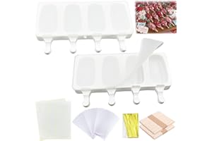 COFFEE LIFE PLUS Grands Moules à Glace en Silicone Réutilisables pour Crème Glacée Maison - Popsicle Ice Maker Sans BPA avec Batonnet - DIY Crème Glacée Enfant et Adulte - Ice Cream Moules Maison Dessert