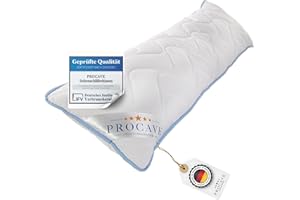 PROCAVE TopCool poduszka do spania na boku, z poszewką, poduszka do karmienia piersią, miękka poduszka ciążowa, 40 x 145 cm, produkt niemiecki