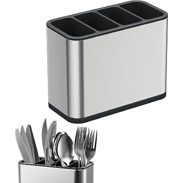 Cestello Portautensili In Plastica Da Cucina – Scolaposate Ventilato 2-in-1 Per Lavello O Parete, Salvaspazio E Riutilizzabile
