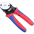 Knoweasy Deutsch Crimp Tool, KN-12 Deutsch Crimping Tool 4 Way Indent,8 Impression Type Deutsch Pin Crimping Tool Used for Deutsch Solid Contacts Gage 12