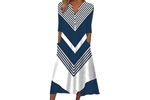 WVONIF Robe D'été Femme Manches Courtes Ete Robe de Plage Décontractée Longues Col en V avec Poches Élégante Long Dresses Robe de Casual Sexy Bohème Pas Cher Été Robe de Soirée L'été Habillée Robes
