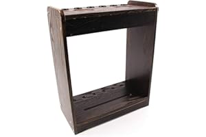 Funky Chalk WALNUT MAVERICK 6 CUE CABINET Free-Standing Floor Billiard Cue Rack - Holds 6 Cues