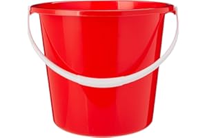 Jantex, CD807, secchio rotondo in plastica, rosso