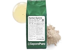 Saporepuro Xantan gum powder 1kg - Ideal for ice cream, sauces, toppings, sorbets, gels, pizza doughs, mixologists, molecular cooking - 100% pure