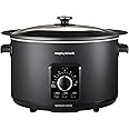 Morphy Richards 6.5L Easy Time Slow Cooker, Automatic Heat Settings, Keep Warm Mode, Hob Proof, Countdown Indicator, Dishwasher Safe Pot, Matte Black, 461021
