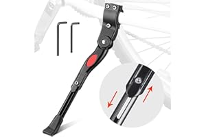 Rainmae Bike Kickstand,Height Adjustable Alloy Bike Bicycle Stand, Suitable for Mountain Bike, Road Bike, Kids Bike, Foldable Bike, Compatible for Bicycle With Wheel Diameter of 24-29 Inches