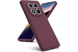 Oududianzi - Funda Compatible con Xiaomi Redmi Note 14 Pro 5G / Poco X7 5G [Carcasa de Silicona Líquida][Interior de Microfibra] Carcasa Antigolpes Protección Gel Ultra Suave Funda - Burdeos