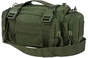 FIRECLUB Army Green Deployment Waist Chest Pack Outdoor Military Duffle Tactical Assault Combined Backpack Rucksack Sport Molle Camping Trekking Messenger Crossbody Single Shoulder Bag +6 Key Buckle