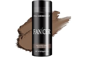 IMPODITIONGS Hair Fibers, Langanhaltend Hair Fiber Frauen Männer, Haarpuder für Feines Haar, Haarpulver, Haaransatz Ausbessern & Kaschiert Sofort Haarausfall, Abdecken vondünner werdendem Haar(Mittelbraun)