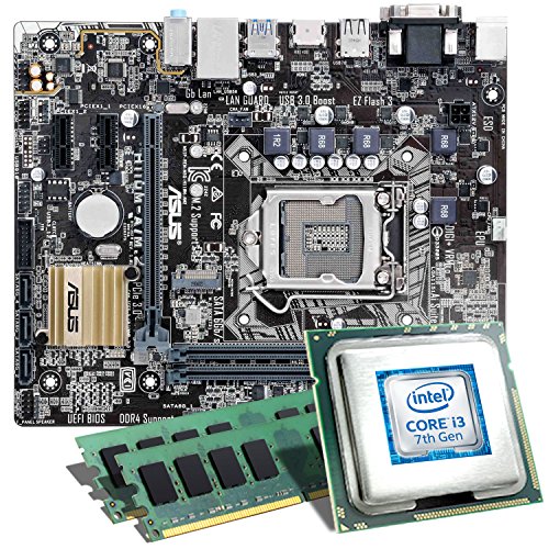 Intel Core i3-7100 / ASUS H110M-A/M.2 Mainboard Bundle / 16384 MB | CSL PC Aufrüstkit | Intel Core i3-7100 2x 3900 MHz, 16 GB DDR4, Intel HD Graphics 630, GigLAN, 7.1 Sound, USB 3.1 | Aufrüstset | PC Tuning Kit