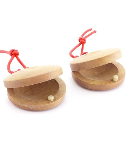 Castanuelas Del Sur Spanische Kastagnetten – Flamenco-Instrument Größe 4 Mit Doppelter Soundbox