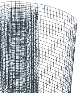Volierendraht SCHWARZ – 10 M Rolle, 50 Cm Hoch – Punktgeschweißt Mit 10x10 Mm Maschen