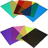Farbfolie Farbfilter Folie, Filterset Farbkorrektur mit 9 Farben für Blitzlicht, Farbgel-Filter, Fotostudio-Zubehör,Foto Stud