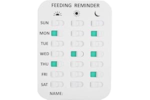 CIKONIELF Przypomnienie o karmieniu psa Magnetyczne naklejki przypominające Codzienny wyświetlacz Wykres karmienia zwierząt domowych 3 razy Codzienne przypomnienie dla szczenięcia Kot (biały)