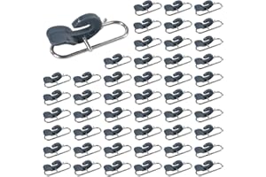 Ieron 50 Pieces Fishing Tackle Impact Clips Stainless Steel Fishing Impact Bait Clips For Freshwater Saltwater Sea Fishing Bait Clips